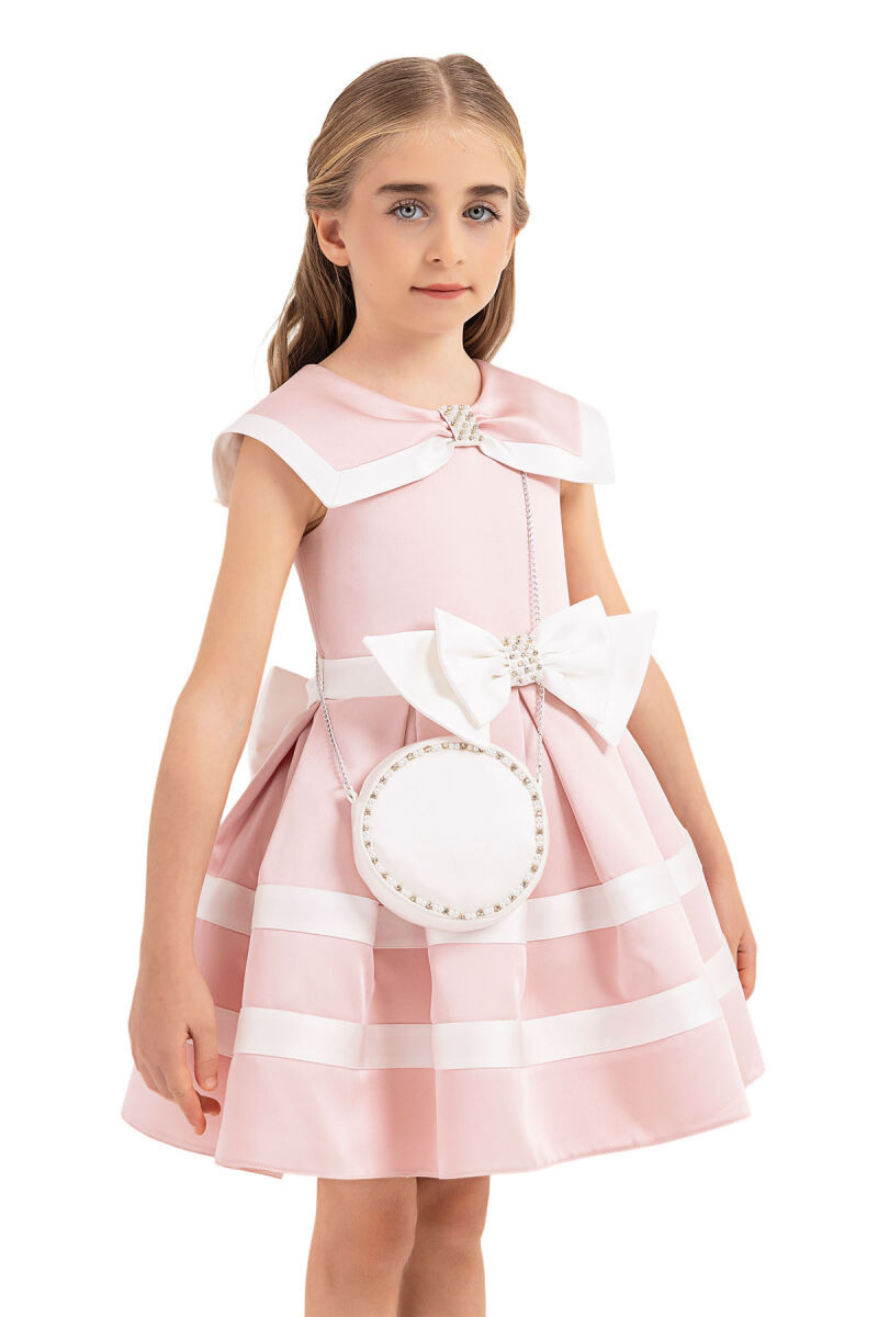 Powder Sailor-collar dress for girls 4-8 AGE - 4