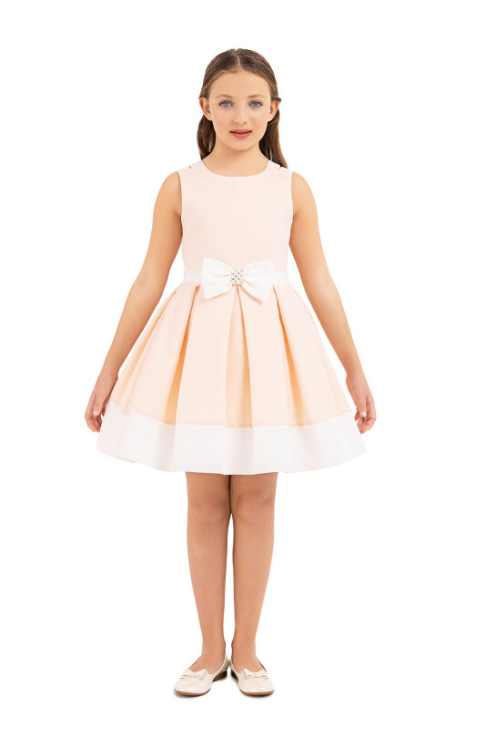 Salmon Strappy dress for girls 8-12 AGE 