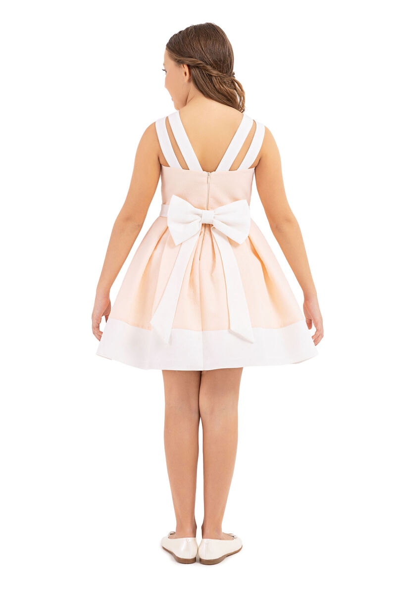 Salmon Strappy dress for girls 8-12 AGE - 7