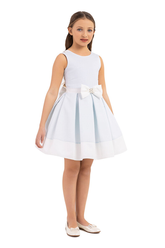 Blue Strappy dress for girls 8-12 AGE - 2