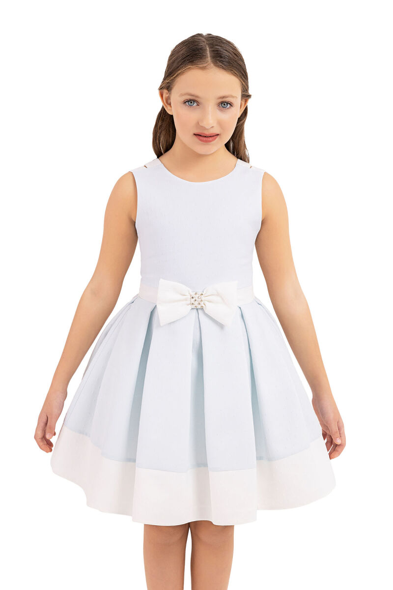Blue Strappy dress for girls 8-12 AGE - 4