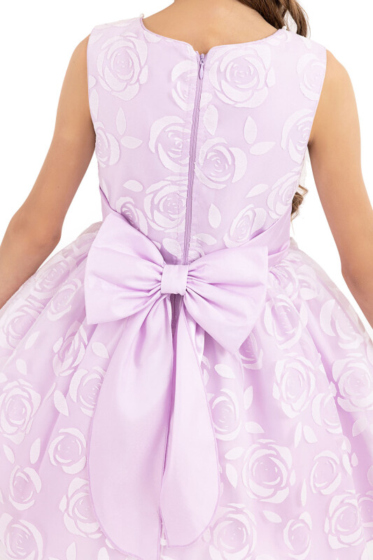 Lilac Sleeveless cutting dress for girls 8-12 AGE - 6