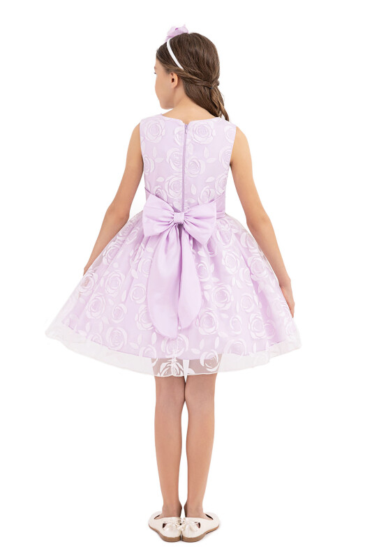 Lilac Sleeveless cutting dress for girls 8-12 AGE - 7