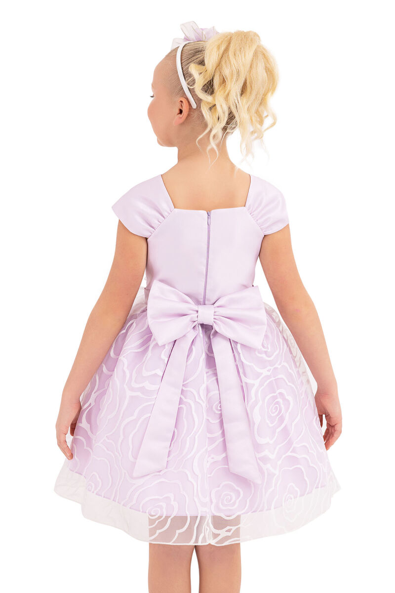 Lilac Strappy dress for girls 8-12 AGE - 6