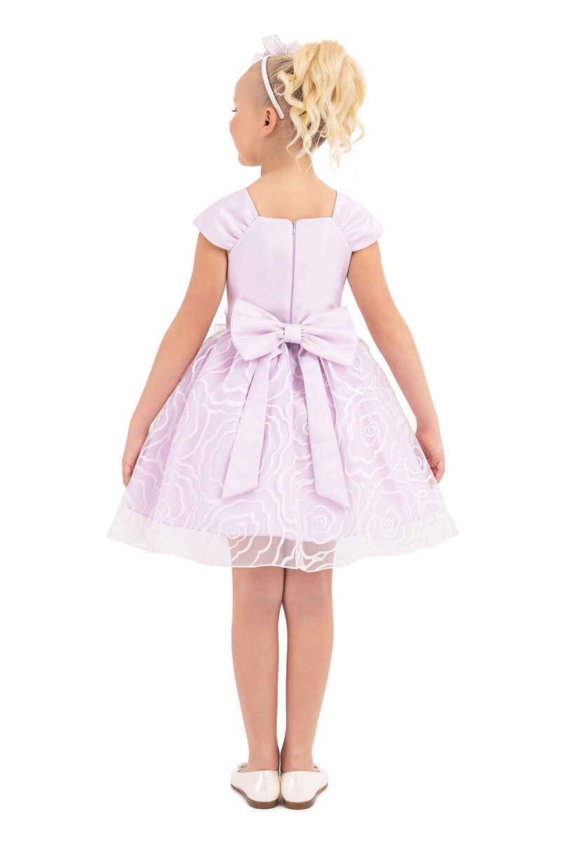 Lilac Strappy dress for girls 8-12 AGE - 7