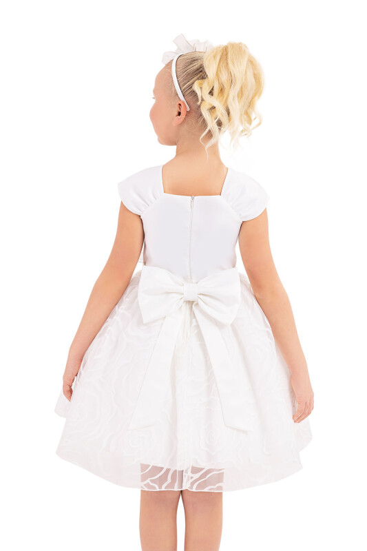 Ecru Strappy dress for girls 8-12 AGE - 6