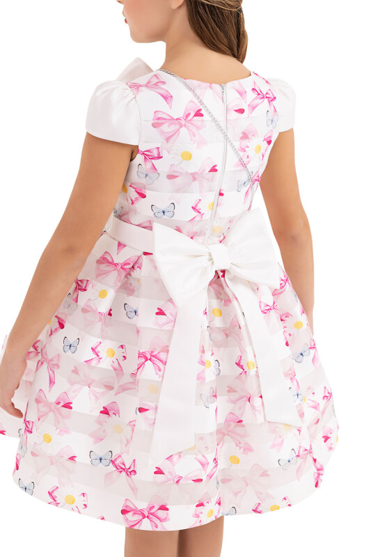 Pink Moon-sleeved dress for girls 4-8 AGE - 6