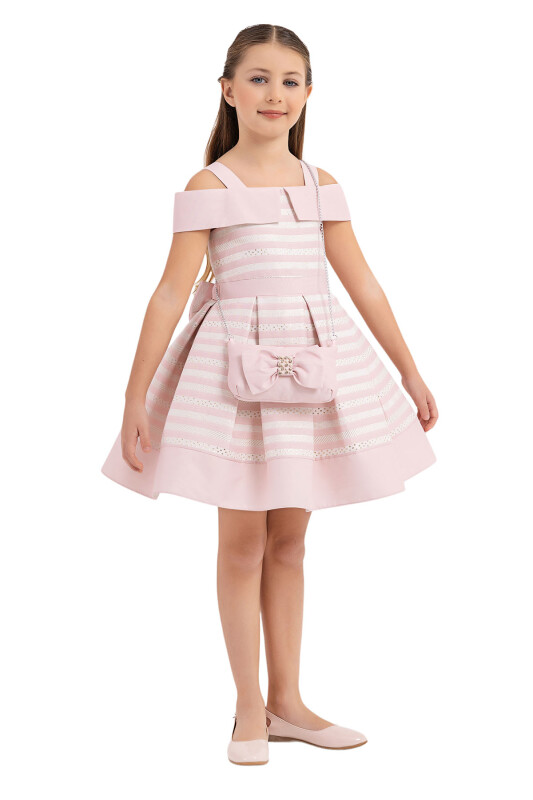 Pink Princess Collar Dress for Girls 4-8 AGE - 6