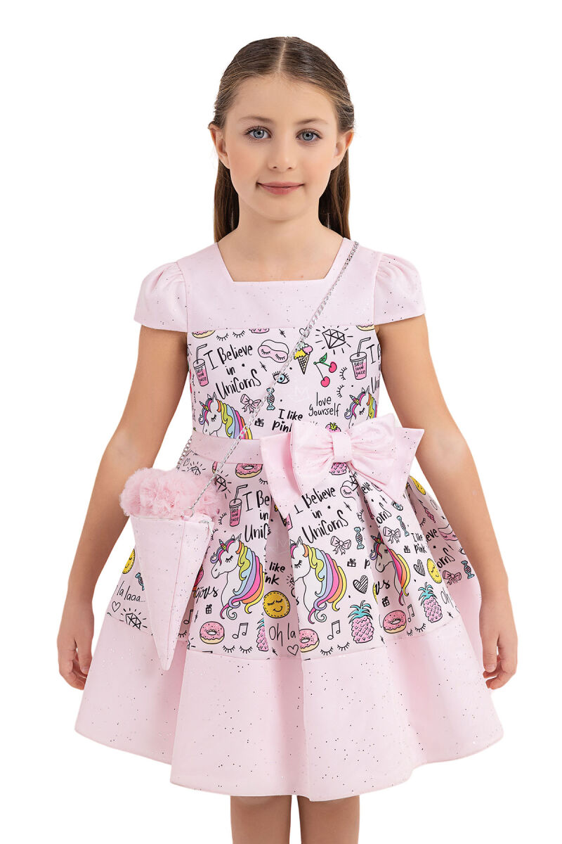 Powder Unicorn dress for girls 4-8 AGE - 4