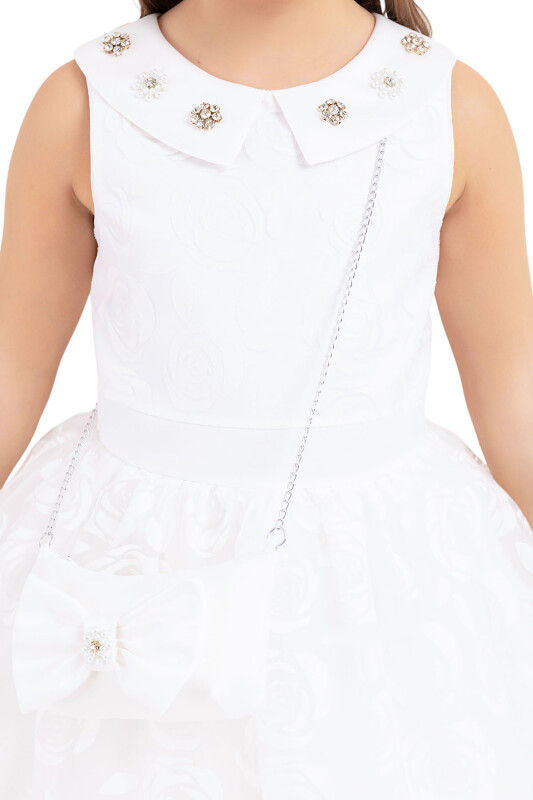 Ecru Sleeveless dress for girls 10-14 AGE - 8