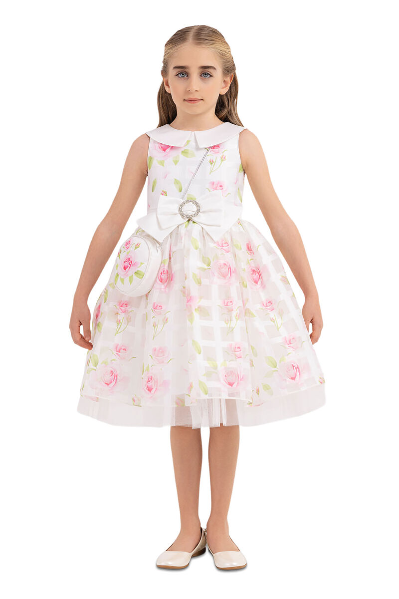Pink Sleeveless dress for girls 4-8 AGE - 1