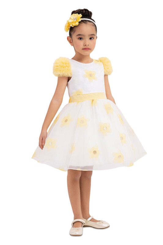 Yellow Flowery Dress for Girls 2-6 AGE - 2