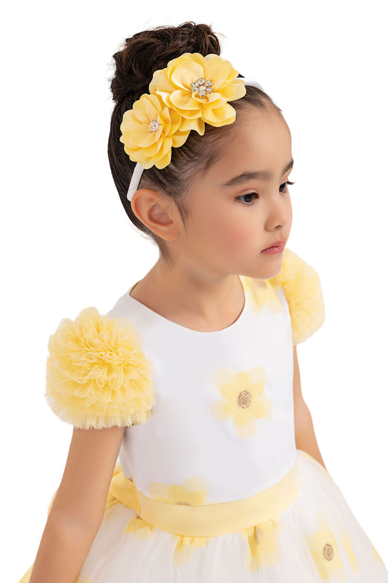 Yellow Flowery Dress for Girls 2-6 AGE - 5