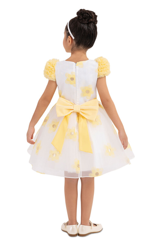 Yellow Flowery Dress for Girls 2-6 AGE - 8