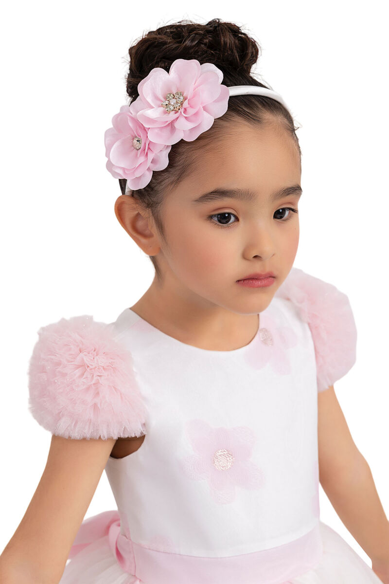 Powder Flowery Dress for Girls 2-6 AGE - 5