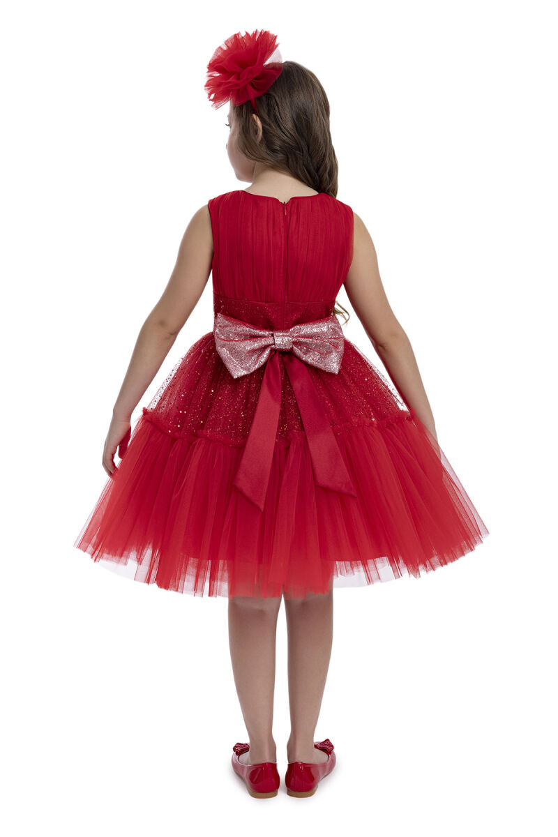 Red Sleeveless Cut Girl Dress 8-12 AGE - 9