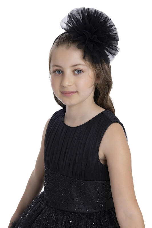 Black Sleeveless Cut Girl Dress 8-12 AGE - 7