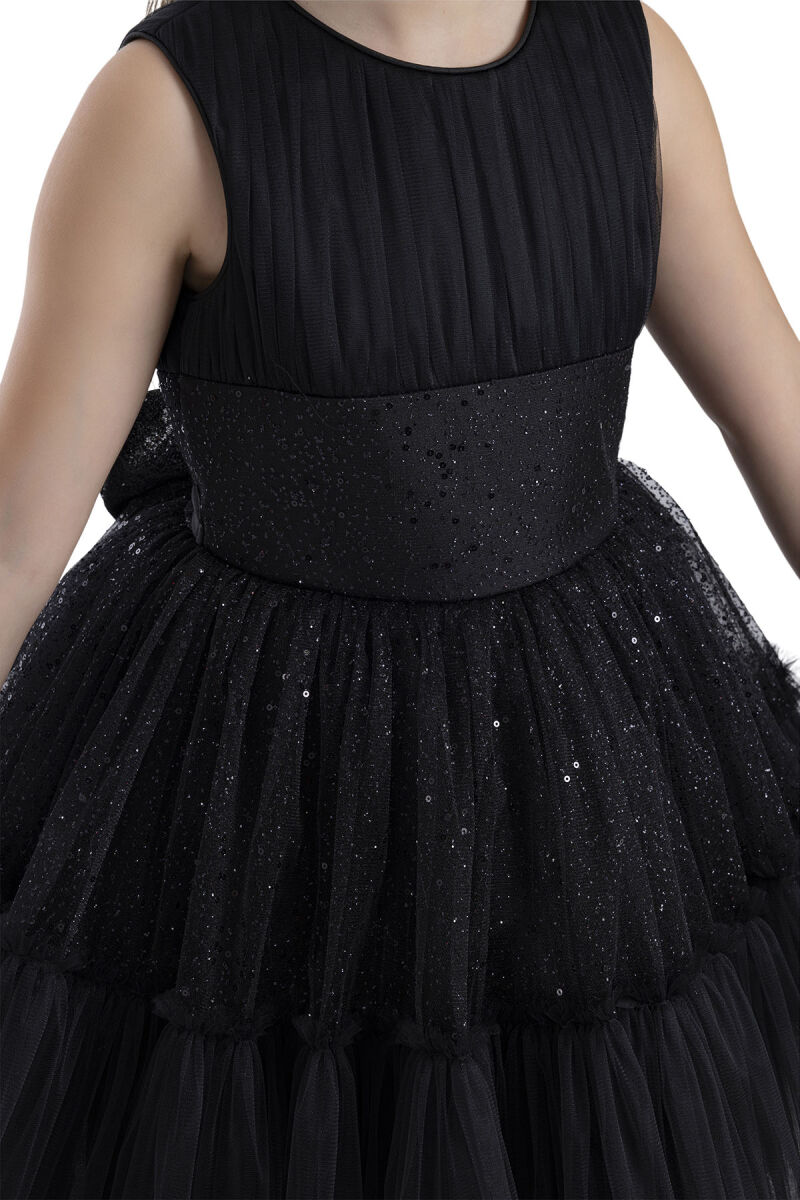 Black Sleeveless Cut Girl Dress 8-12 AGE - 8