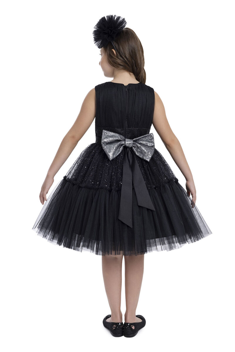 Black Sleeveless Cut Girl Dress 8-12 AGE - 9