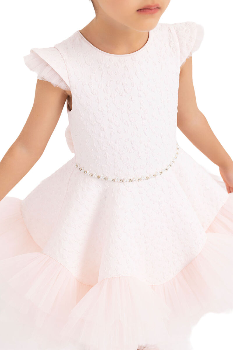 Powder Ruffled Dress for Girls 4-8 AGE - 6