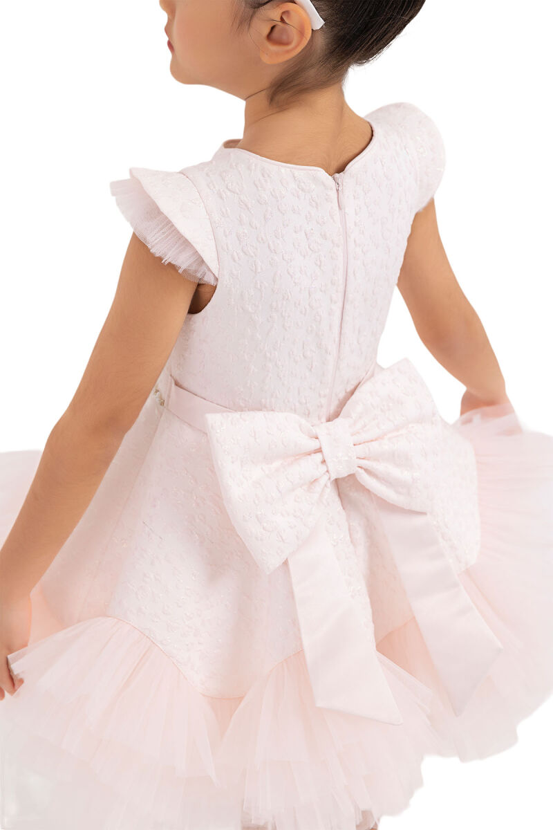 Powder Ruffled Dress for Girls 4-8 AGE - 7