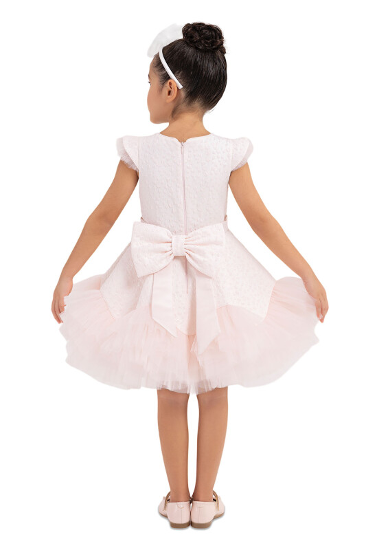 Powder Ruffled Dress for Girls 4-8 AGE - 8