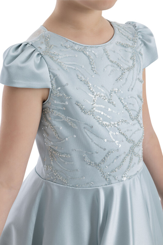 Mint Short Sleeve Girls Dress 8-12 AGE - 5