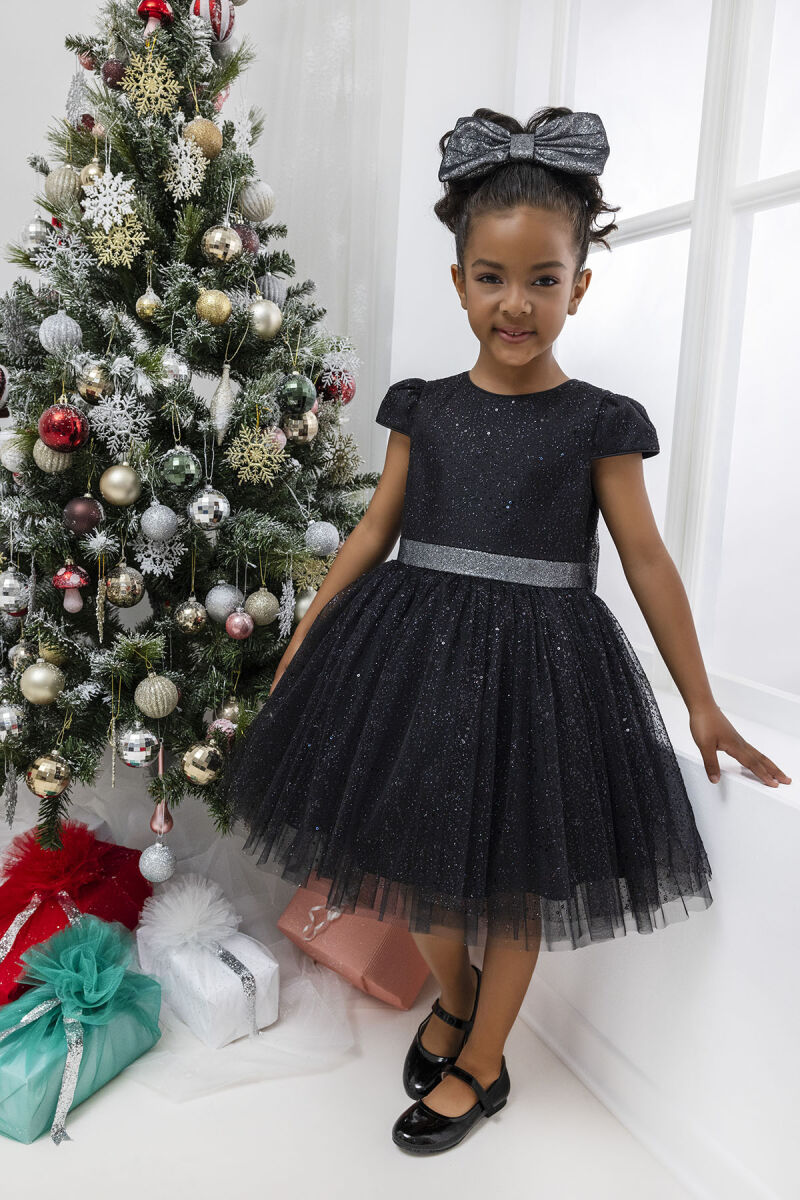Black Girl's Glittery Tulle Dress 3-7 AGE - 2