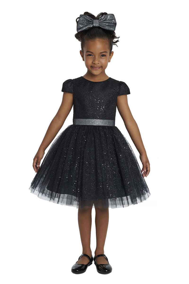 Black Girl's Glittery Tulle Dress 3-7 AGE - 4