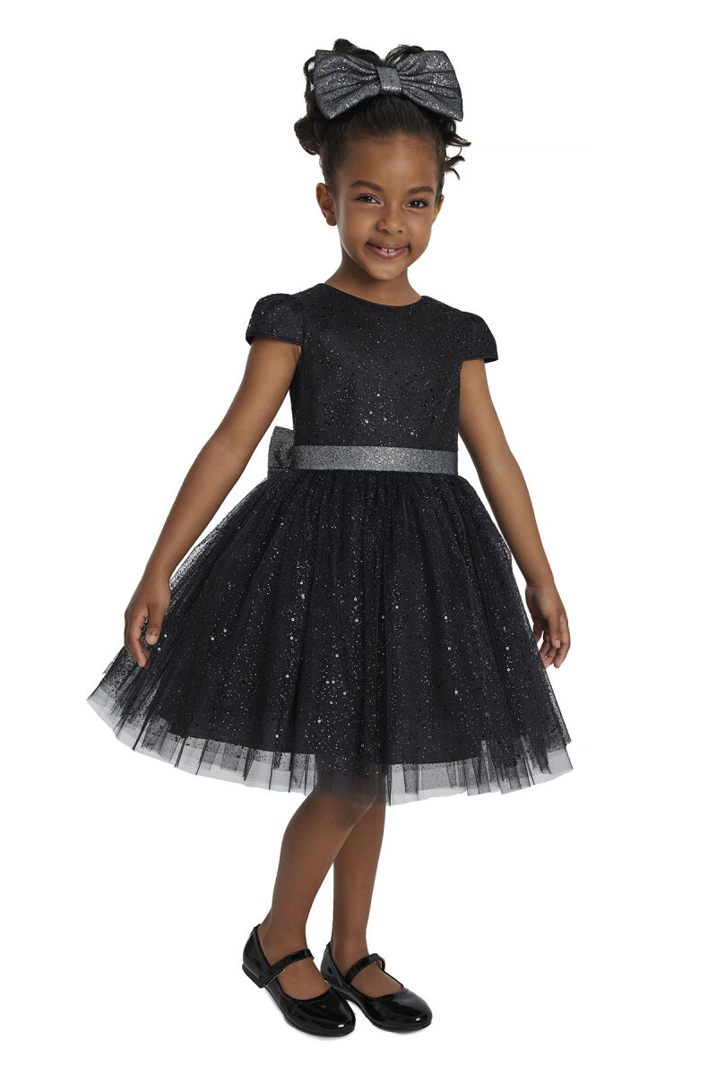 Black Girl's Glittery Tulle Dress 3-7 AGE - 7