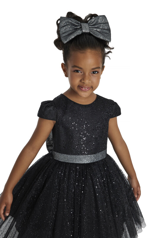 Black Girl's Glittery Tulle Dress 3-7 AGE - 8