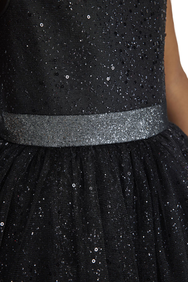 Black Girl's Glittery Tulle Dress 3-7 AGE - 9