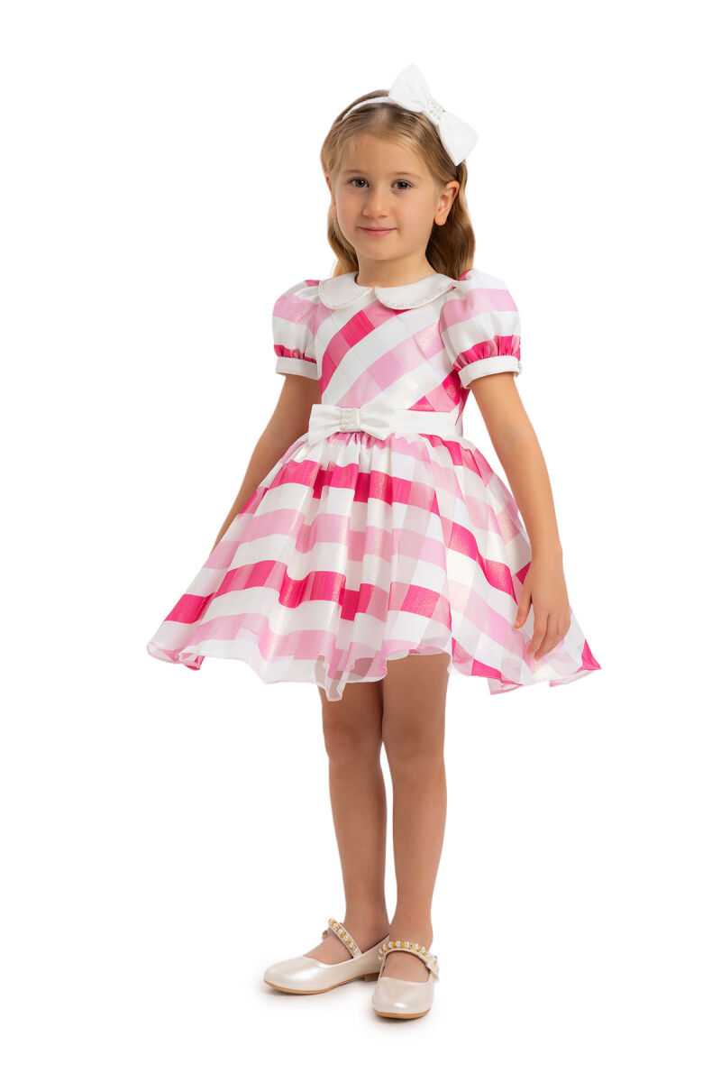 Fuchsia Girls Infant Collar Dress 6-24 MONTH - 3