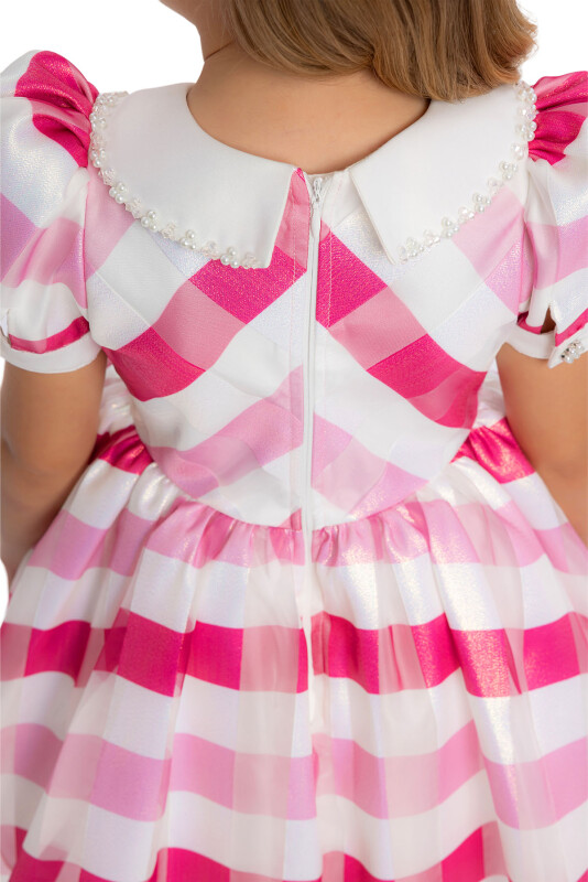 Fuchsia Girls Infant Collar Dress 6-24 MONTH - 6