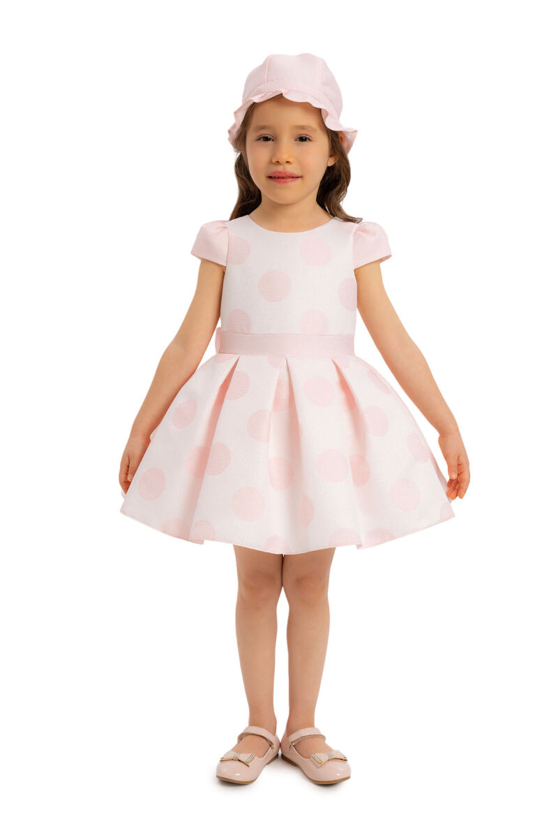 Powder Polka-Dotted Girl Child Dress 6-24 MONTH - 2
