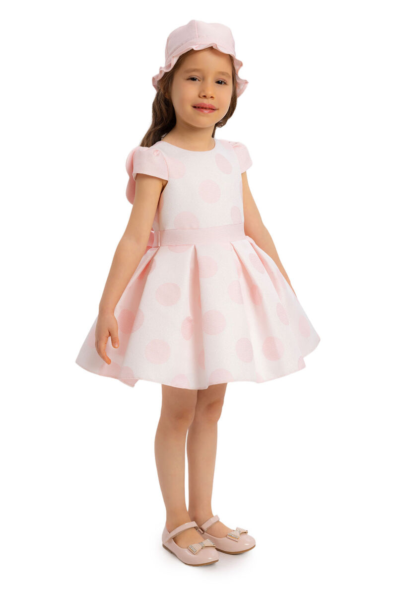 Powder Polka-Dotted Girl Child Dress 6-24 MONTH - 3