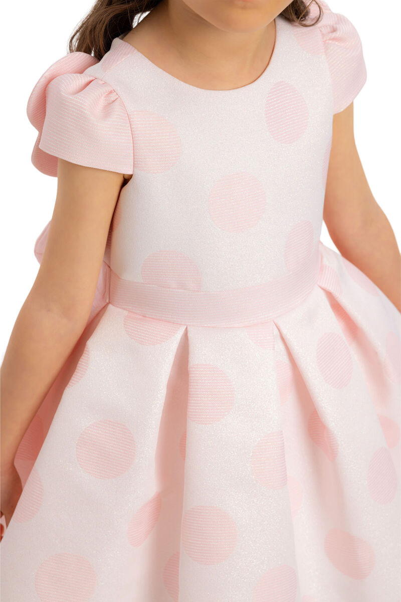 Powder Polka-Dotted Girl Child Dress 6-24 MONTH - 4