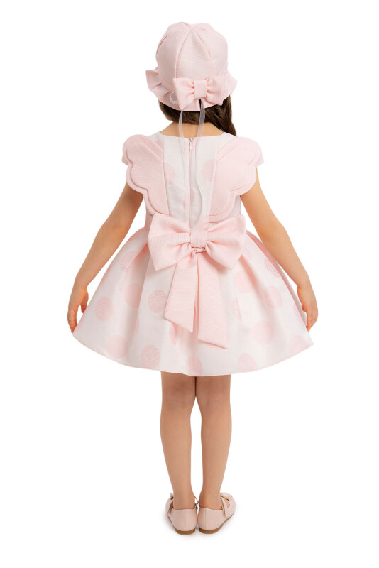 Powder Polka-Dotted Girl Child Dress 6-24 MONTH - 6