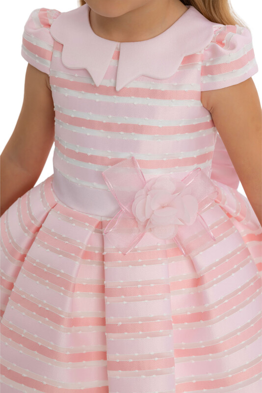 Pink Girls Striped Dress 6-24 MONTH - 5