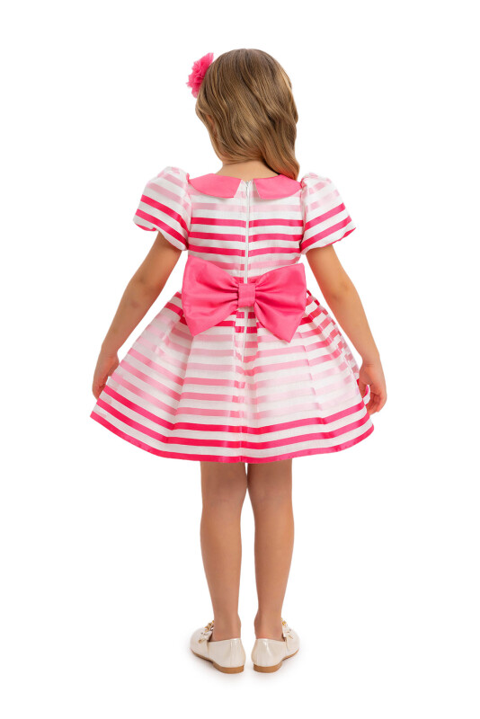 Fuchsia Girls Striped Dress 6-24 MONTH - 6