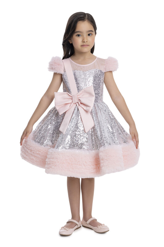 Silver Sequined Girl's Dress 3-7 AGE - 1