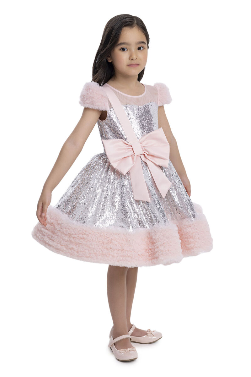 Silver Sequined Girl's Dress 3-7 AGE - 2