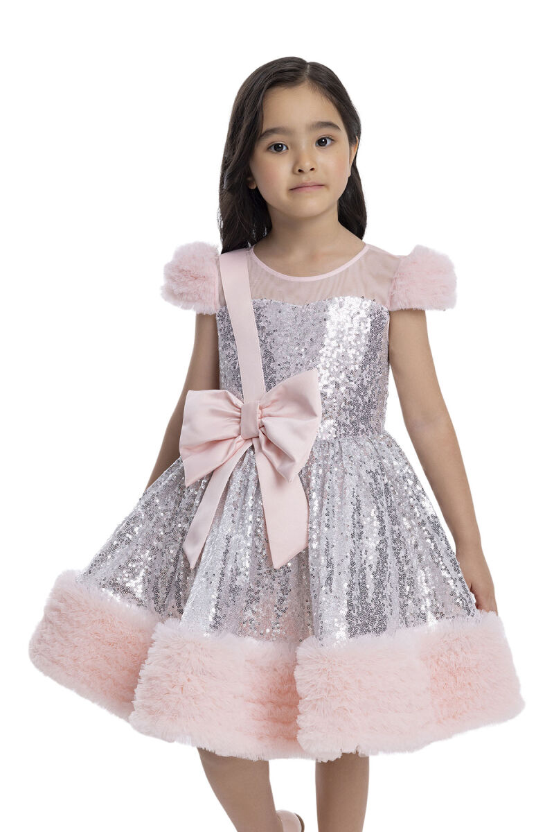Silver Sequined Girl's Dress 3-7 AGE - 4