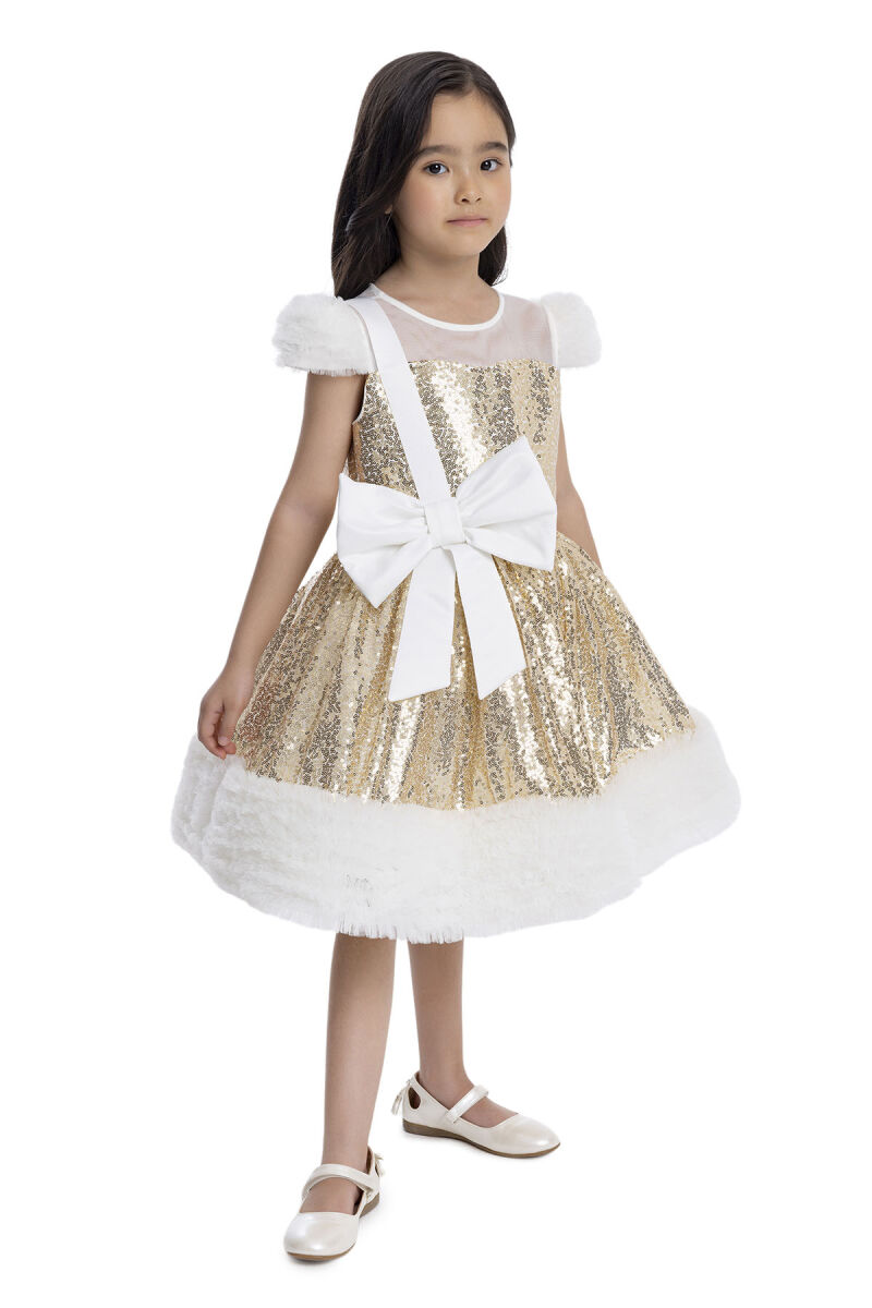 Gold Sequined Girl's Dress 3-7 AGE - 3