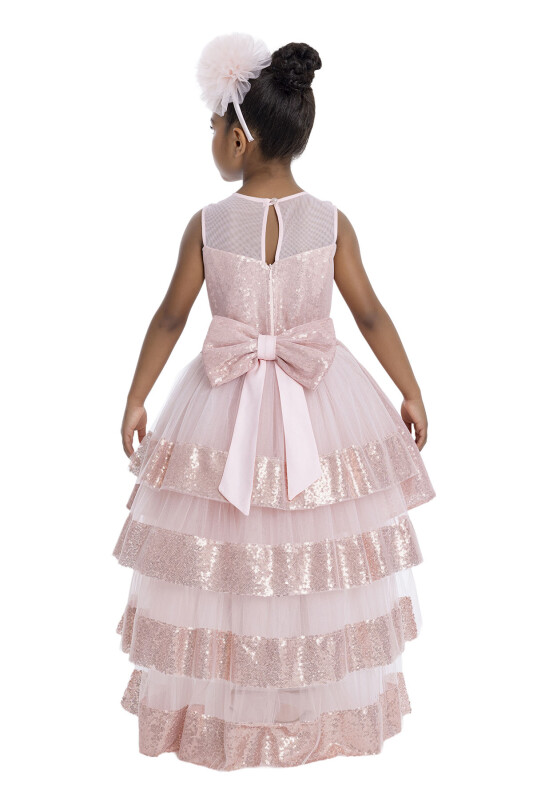 Powder Heart Neckline Girl Child Dress 3-7 AGE - 8