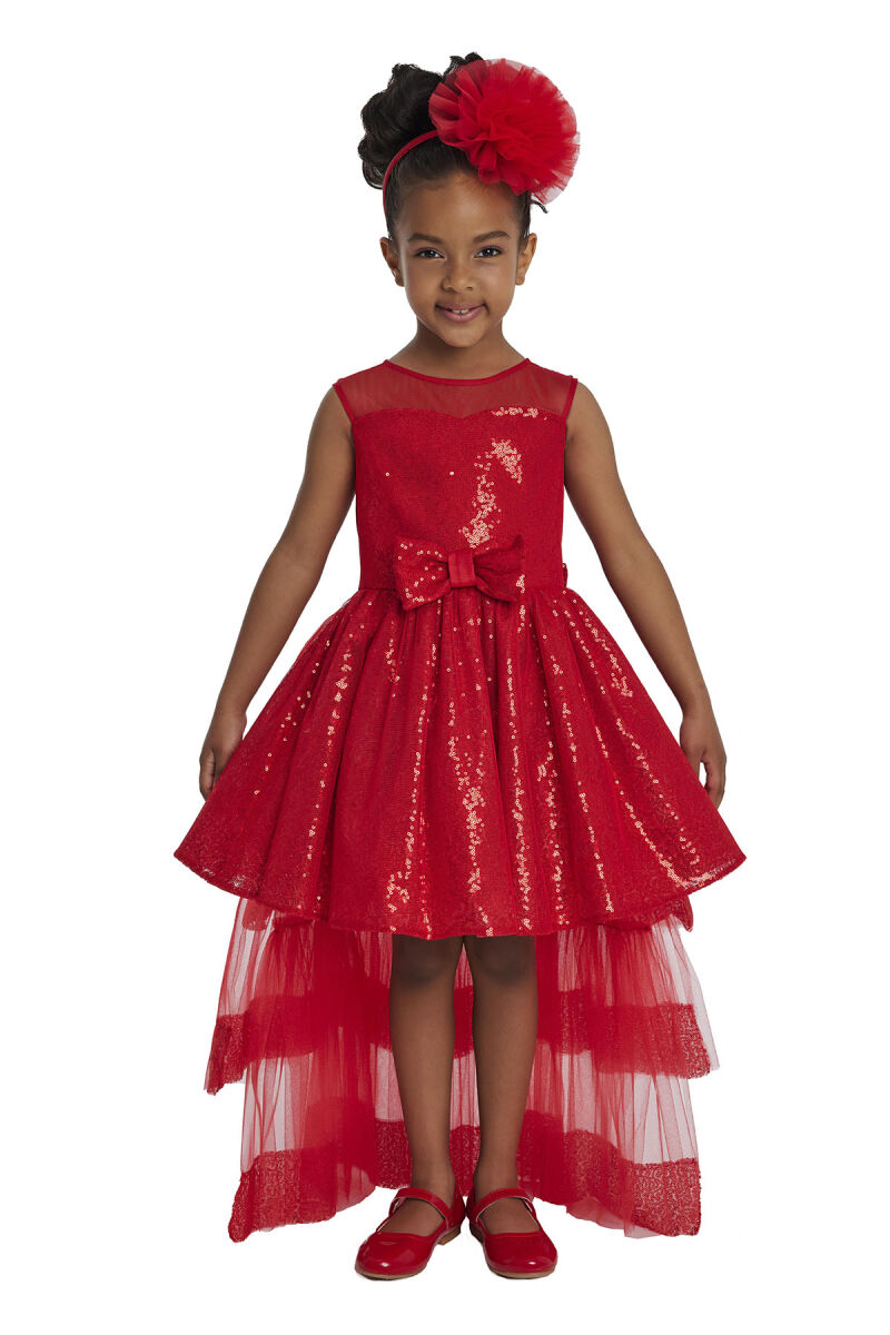 Red Heart Neckline Girl Child Dress 3-7 AGE - 5