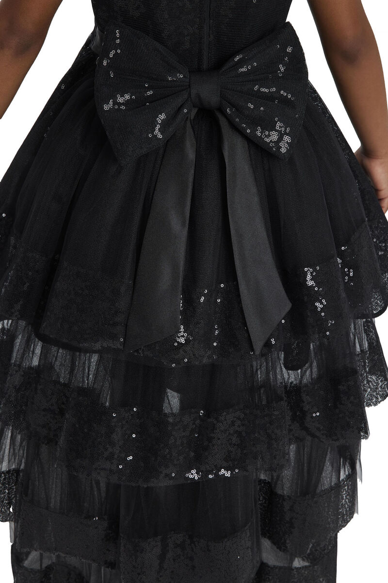 Black Heart Neckline Girl Child Dress 3-7 AGE - 11