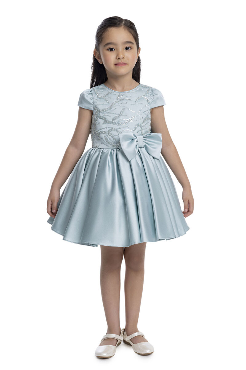 Mint Short Sleeve Girls Dress 3-7 AGE - 1