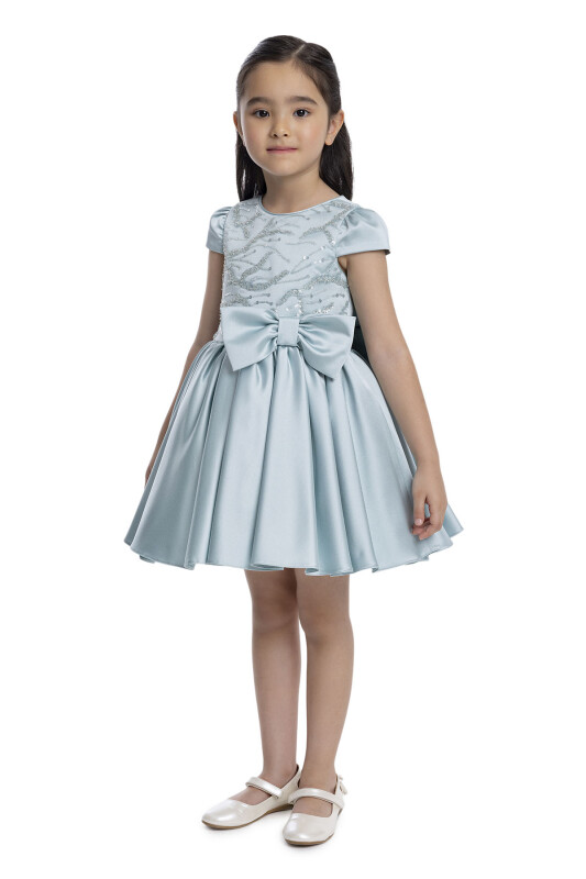 Mint Short Sleeve Girls Dress 3-7 AGE - 2