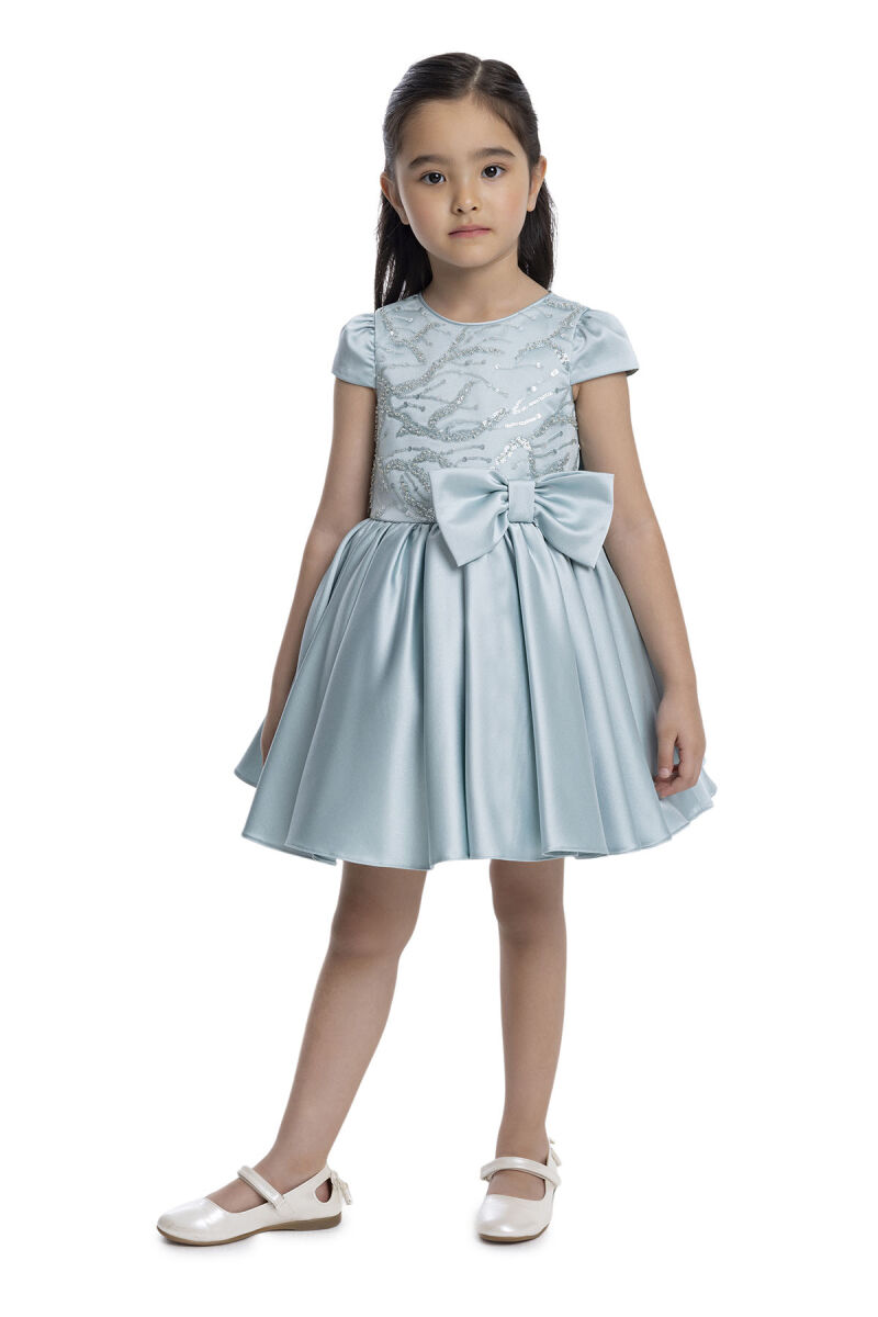 Mint Short Sleeve Girls Dress 3-7 AGE - 3